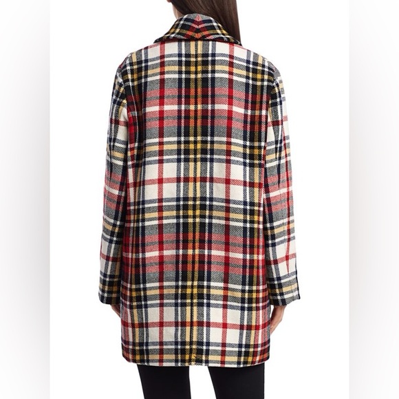 DEREK LAM 10 CROSBY Plaid Cocoon Coat - Picture 6 of 17